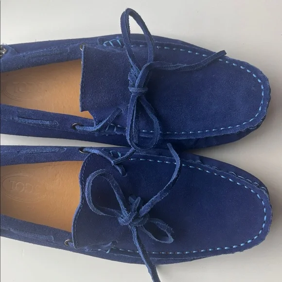 TOD’s Ferrari Gommino Blue Suede Driving Loafer